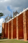 Tekax, Yucatán, San Juan Bautista, exterior nave buttressing