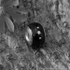 Whitby Jet Bead inlaid Silver Dots jbe005