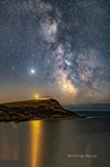 Milky Way Clavell Tower Saturn and Jupiter