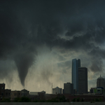 Tornado over Oklahoma city.