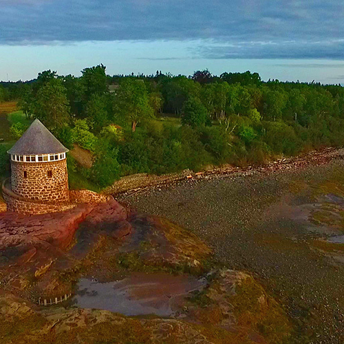 The BathHouse - an aerial drone POV.