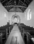 St Marys Church Stainburn Interior in Black and White