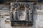 San José, façade, upper story niche (left)