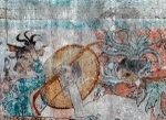 Ixmiquilpan, Hidalgo, San Miguel Arcángel, South nave mural, centaur 