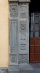 Porciúncula portal, left pilaster