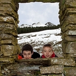 chaz and cade in the snow 2012