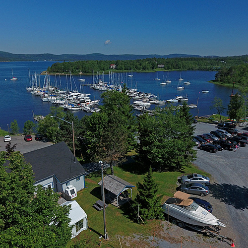 Elevated POV of the RYC in Rothesay, New Brunswick, Canada