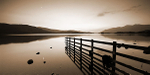 Derwentwater, moon - sepia