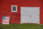 Red White and Blue on Red and White