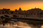 Tiber River with Boat