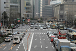 Japan Osaka Japan city centre road