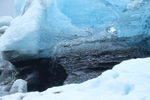 Blue iceberg collision, Jokulsarlon, Iceland