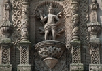 San Sebastián Analco, façade relief, St. Sebastian