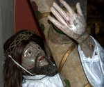 Santa María, nave sculpture, Via Crucis, detail