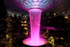 Rain Vortex illuminated pink, Jewel Changi Airport, Singapore