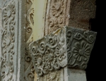 San Jerónimo, façade portal, left pillar impost