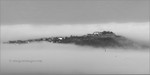 Castle in the mist B&W