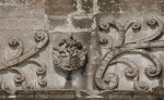 Façade, top tier strapwork