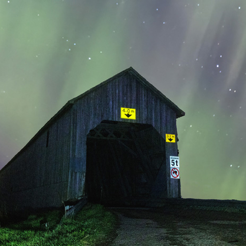 The Northern Lights do not shine often over the Tantramar Marsh but when they do the flat terrain and big sky show it…