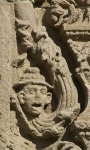 Chancel arch, left pilaster detail