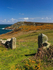 Red & white day mark on St. Martin's Head, Isles of Scilly
