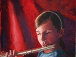 Girl on a flute