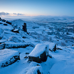 Winter Morning at Curbar Edge