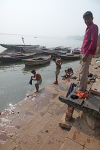Worship from the ghats, Varanasi, India_05543