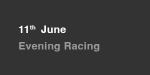 11th June, Evening Racing portfolio