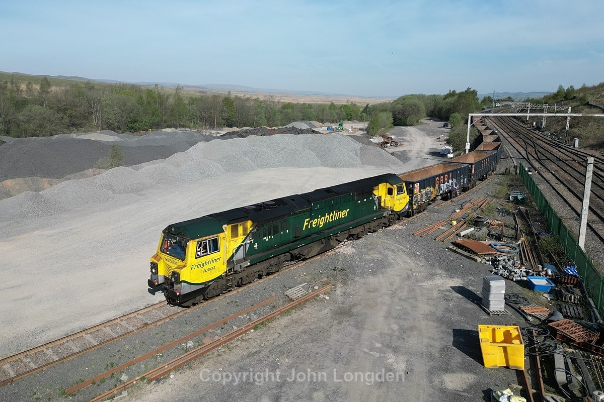 JL - 30.4.25 70002 4Z25 Basford Hall - Shap Quarry, Shap Quarry - Latest shots
