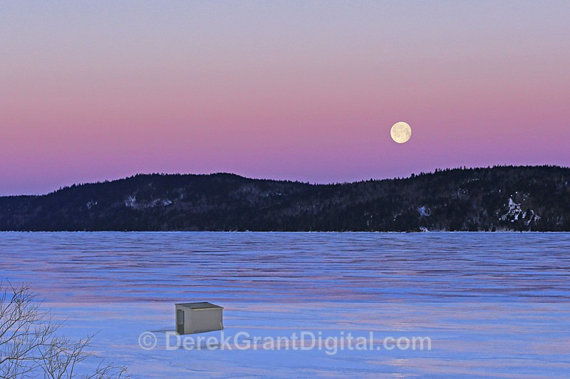 Lone Shack, Full Moon - Ice Shacks
