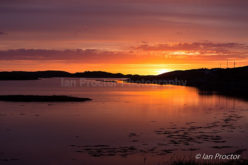 Orange Red Sunset, Sky Road, Connemara, Ireland. - Ireland
