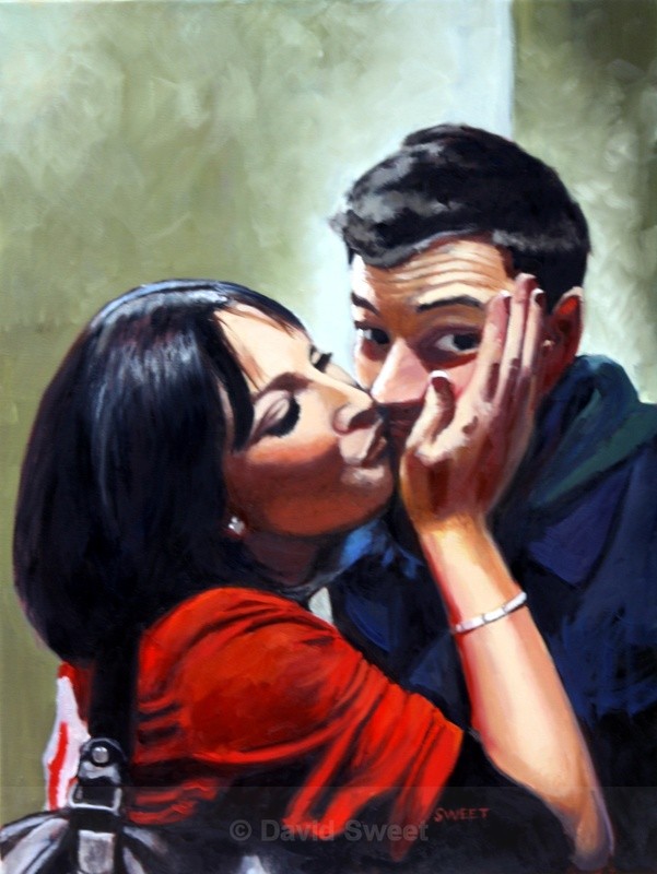Just a Kiss - Oil Paintings
