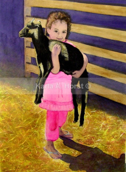 Yemi and Goat - Original Art