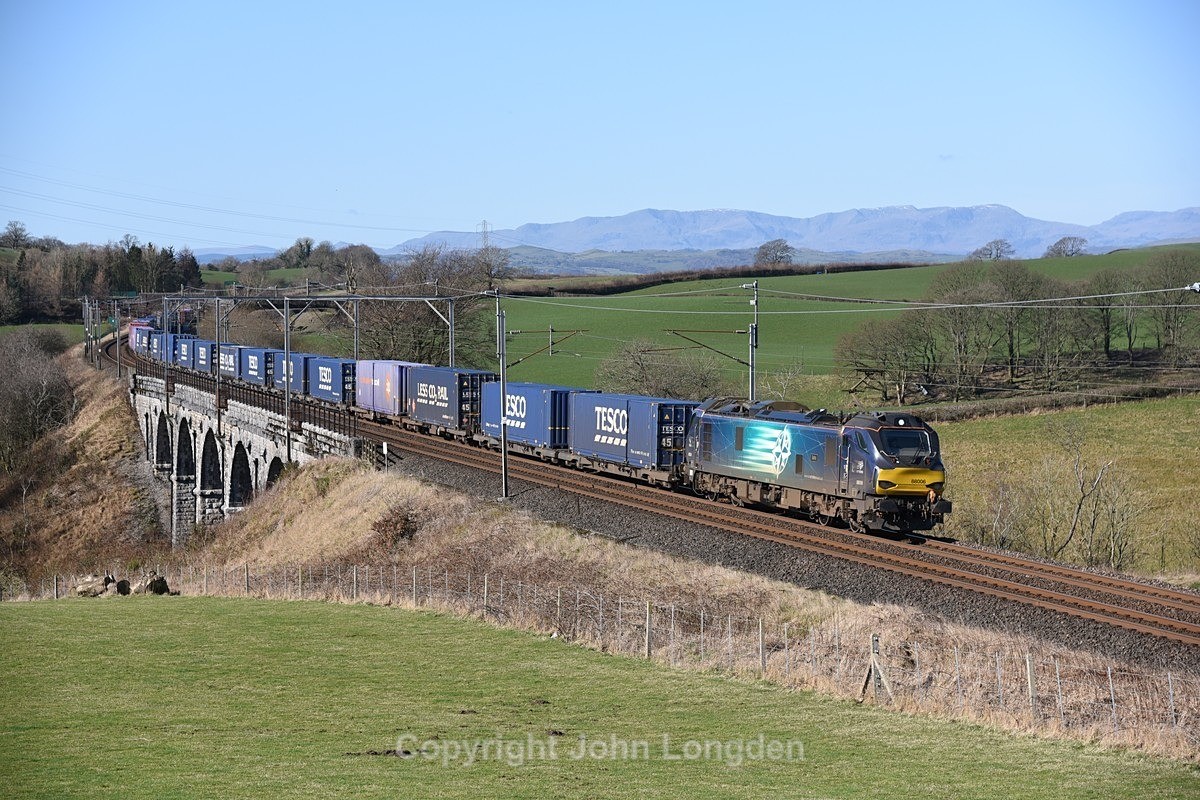 JL - 5.3.22 88006 4S43 Daventry - Mossend, Docker Viaduct - West Coast Main Line (north to south)