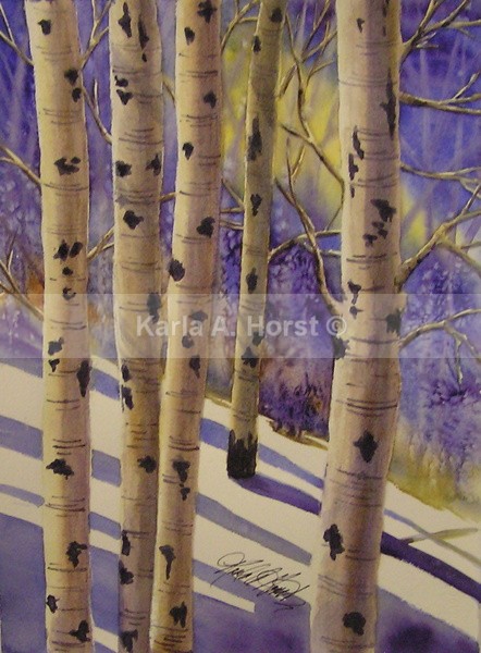 Winter Aspens III - Original Art