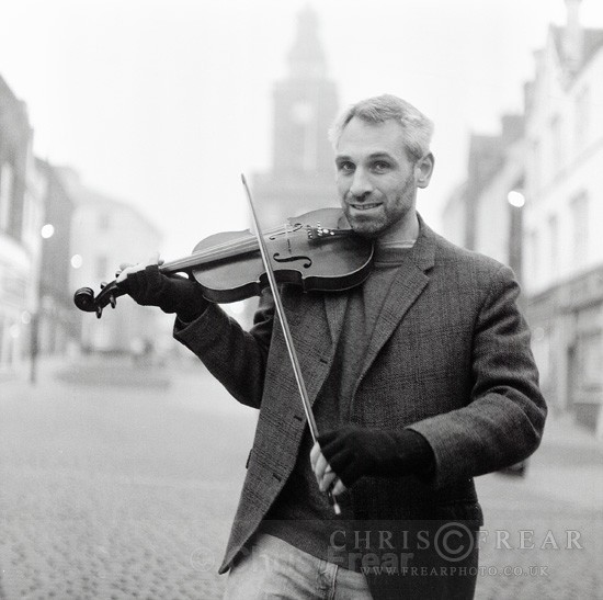 Fiddle Player - Black & White