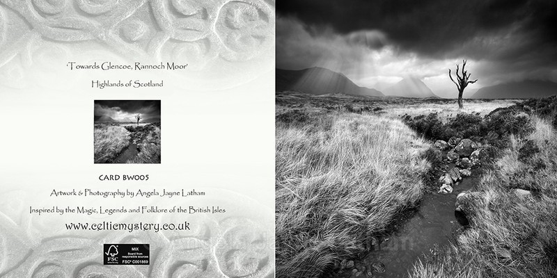 BW005 Towards Glencoe Rannoch Moor - Scotland in Black & White