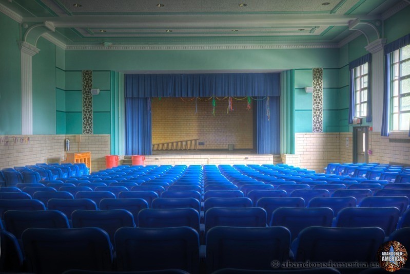 Abandoned School Auditorium - Matthew Christopher's Abandoned America
