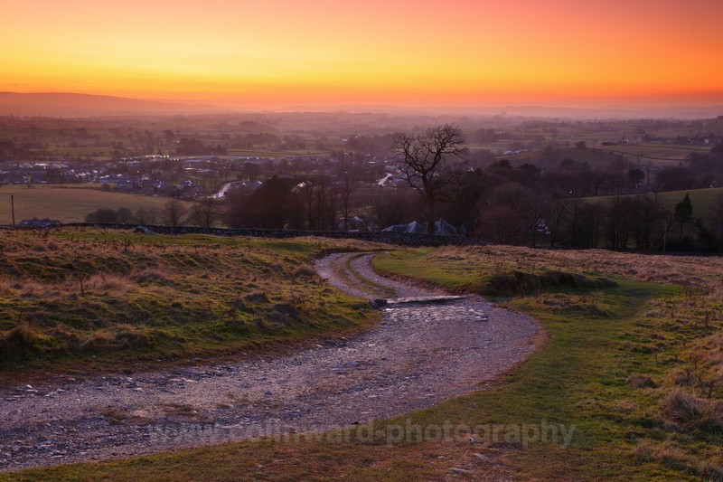 Sun Setting over Ingleton, Yorkshire Dales National Park,  Ref 6740 - The Pennines and Cumbria