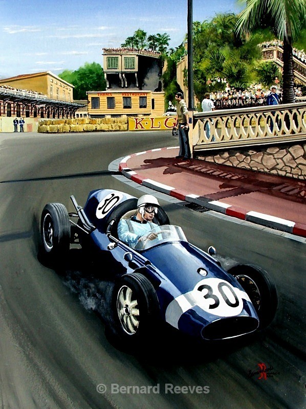 Stirling Moss Monaco 1955 in the Cooper - Classic cars