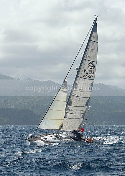 070206 GBR Sail Number off Grenada - ATLANTIC CROSSING 2006