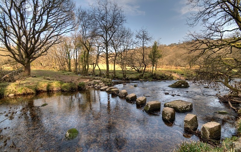 Stepping stones over the East Dart on Dartmoor - Dartmoor