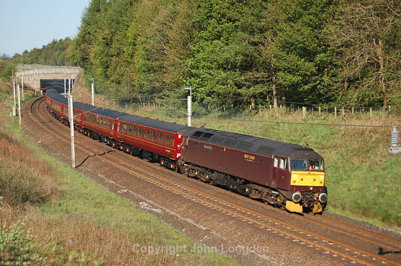 JL - 13.5.16 47854 5Z65 Carnforth - Fort William, Beckfoot - West Coast Main Line (north to south)