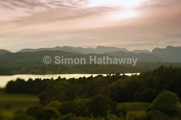 Lake Windermere sunset 1 - English Lake District from Hot Air Balloon