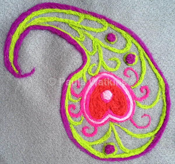 Paisley Needle felting. - Inspired by India