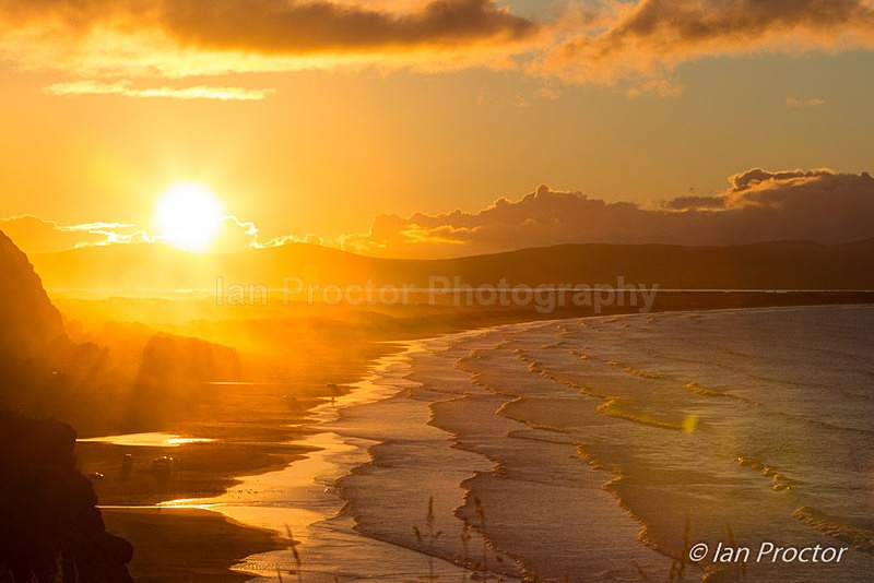 Sunset over Downhill beach - County Londonderry