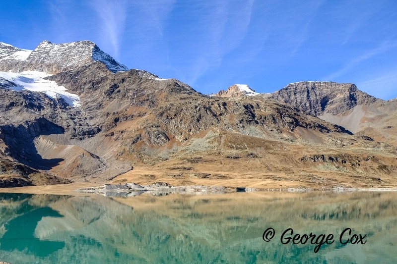 Mountain Lake View - Bernina Express - Switzerland