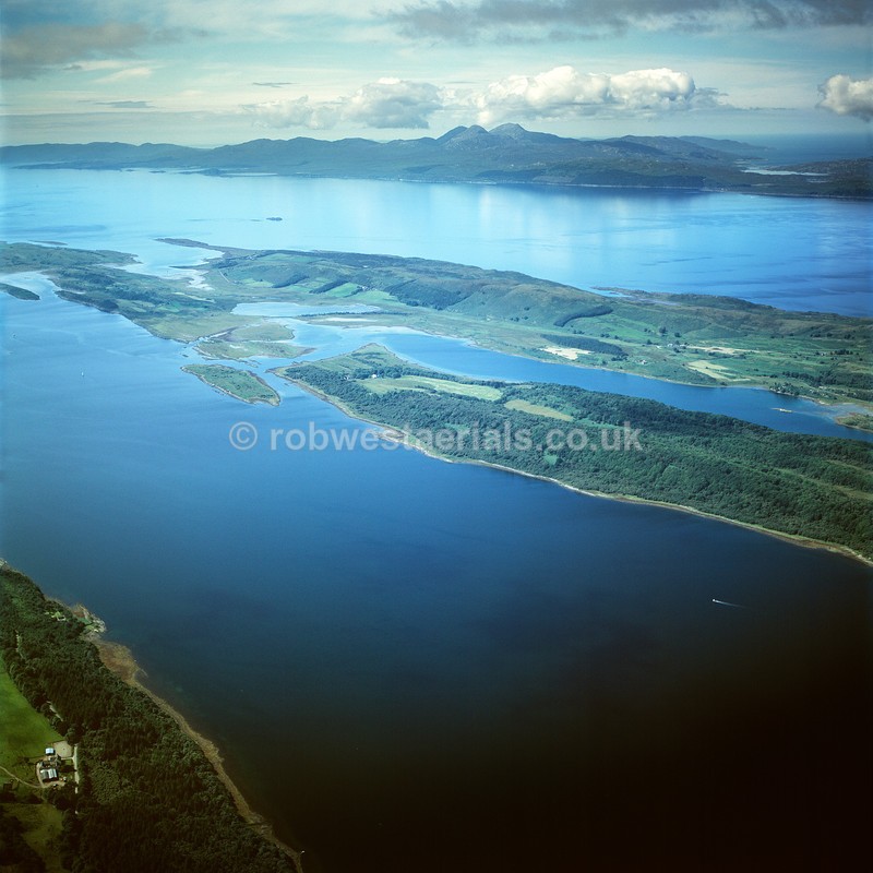 aerial pictures of Scotland west coast sea lochs of Loch Sween