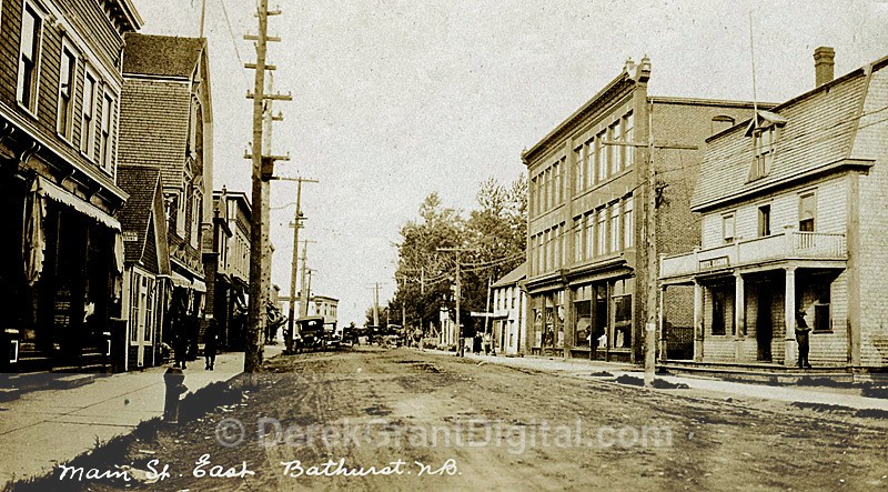 Main Street East Bathurst New Brunswick Canada Early 1900s - Historic New Brunswick